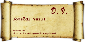 Dömsödi Vazul névjegykártya